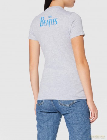 The Beatles: Ladies T-Shirt: Vintage Ob La Di (Grey) (Back Print) (Small)