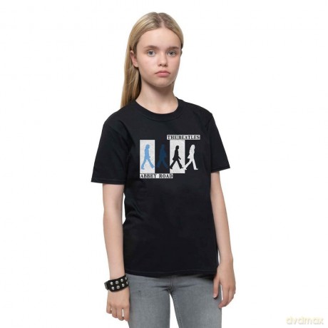 The Beatles: Ladies Tee: Abbey Road Colours Crossing (Large)
