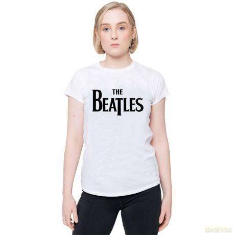 The Beatles: Ladies Tee: Drop T Logo (Retail Pack) (Medium)