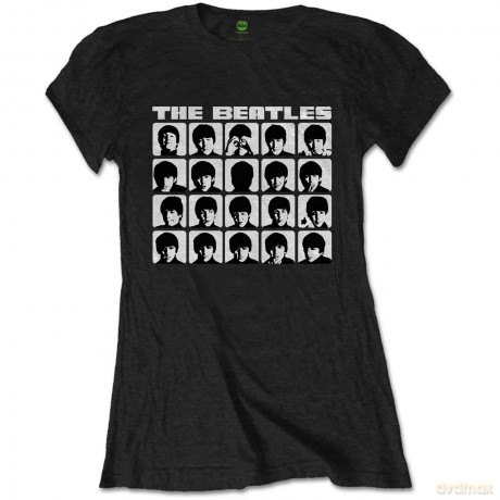 The Beatles: Ladies Tee: Hard Days Night Faces Mono (X-Large)