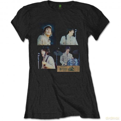 The Beatles: Ladies Tee: Shea Stadium Shots (Small)