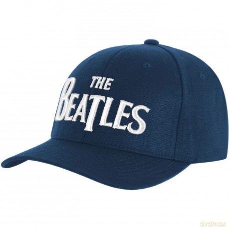 The Beatles: Men's Baseball Cap: White Drop T Logo (Mid Blue)