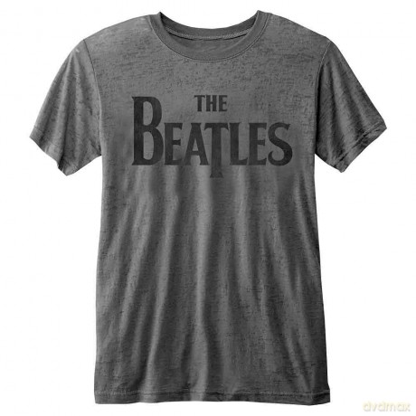 The Beatles: Men's Fashion Tee: Drop T Logo (Burn Out) (Medium)