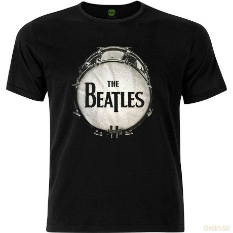 The Beatles: Men's Fashion Tee: Drum with Caviar Bead Application (Small)