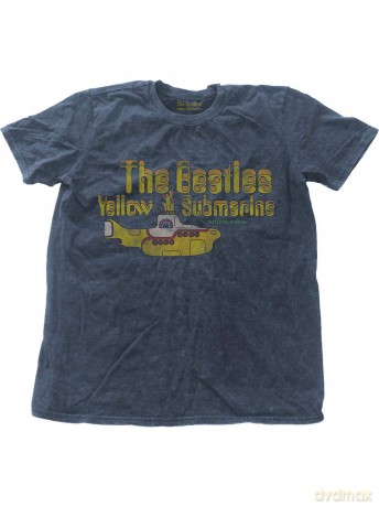 The Beatles: Men's Fashion Tee: Yellow Submarine Nothing Is Real with Snow Wash Finishing (X-Large)