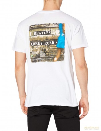The Beatles: Men's Premium Tee: Abbey Road with Back Printing (Large)