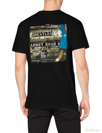 The Beatles: Men's Premium Tee: Abbey Road with Back Printing (Medium)
