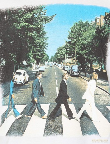 The Beatles: Men's Premium Tee: Abbey Road with Back Printing (Medium)