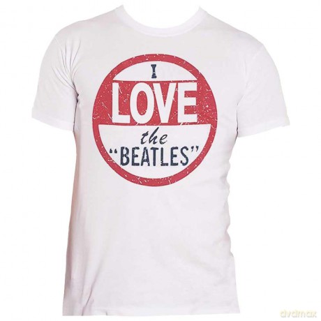 The Beatles: Men's Premium Tee: I Love with Back Printing (X-Large)
