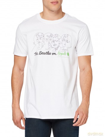 The Beatles: Men's Premium Tee: On Apple with Back Printing (Large)