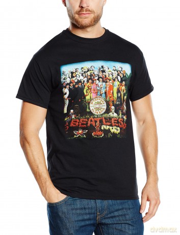 The Beatles: Men's Premium Tee: Sgt Pepper with Back Printing (Medium)