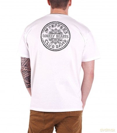 The Beatles: Men's Premium Tee: Sgt Pepper with Back Printing (Medium)
