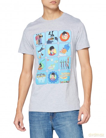 The Beatles: Men's Premium Tee: Sub Montage (Large)