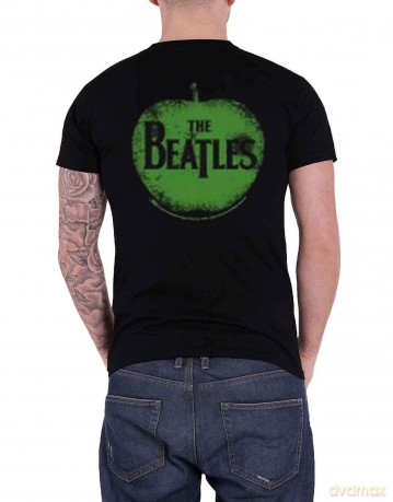 The Beatles: Men's Premium Tee: in Apple with Back Printing (Small)