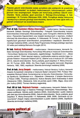 Prasowe gatunki dziennikarskie - Wolny-Zmorzyński Kazimierz [KSIĄŻKA]
