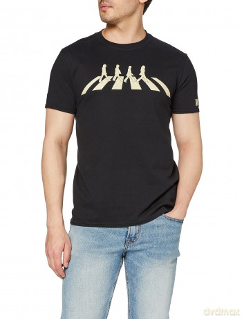 The Beatles: Men's Tee: Abbey Road Silhouette (Large)