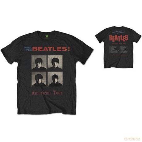 The Beatles: Men's Tee: American Tour 1964 with Back Printing (Small)