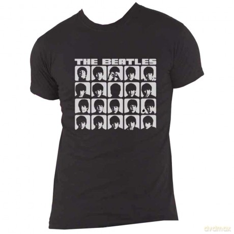 The Beatles: Men's Tee: Hard Days Night Faces Mono (XX-Large)