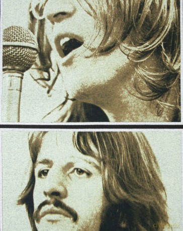 The Beatles: Men's Tee: Let It Be Sepia (Large)