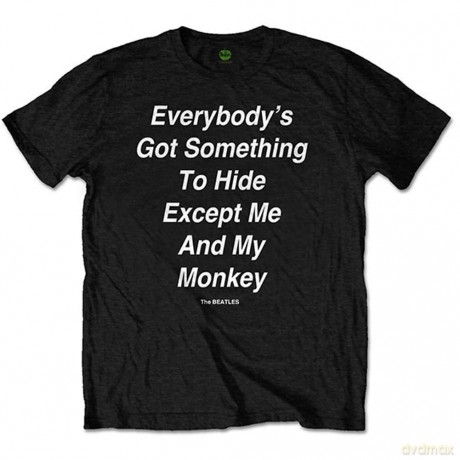 The Beatles: Men's Tee: Me and My Monkey (Back Print) (Large)