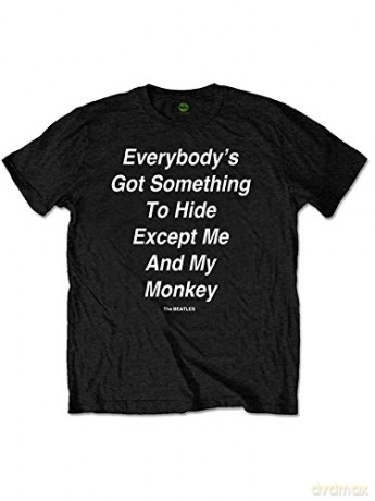 The Beatles: Men's Tee: Me and My Monkey (Back Print) (Large)