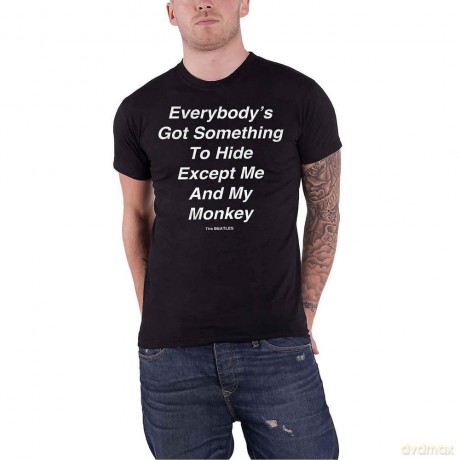 The Beatles: Men's Tee: Me and My Monkey (Back Print) (X-Large)