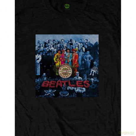 The Beatles: Men's Tee: Sgt Pepper Blue with Back Printing (Small)
