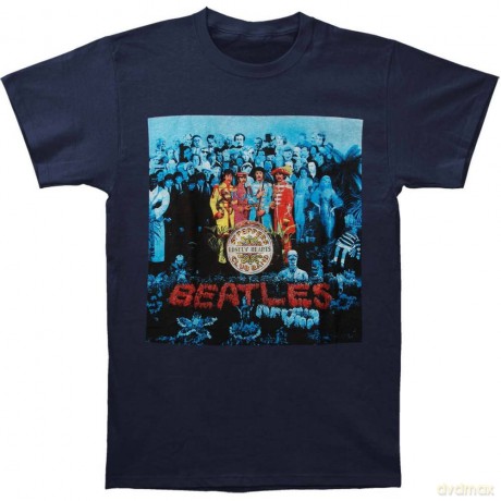 The Beatles: Men's Tee: Sgt Pepper Blue with Back Printing (X-Large)