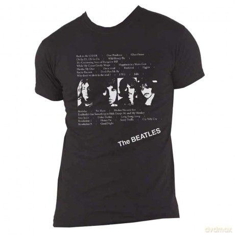 The Beatles: Men's Tee: White Album Tracks (Back Print) (Medium)