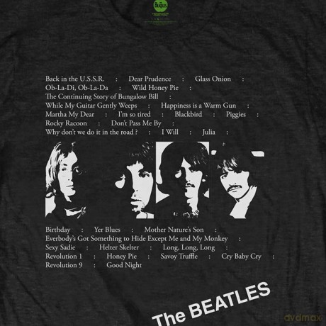 The Beatles: Men's Tee: White Album Tracks (Back Print) (XX-Large)