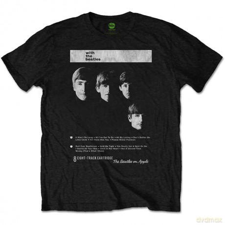 The Beatles: Men's Tee: With 8 Track (Large)
