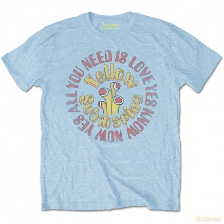 The Beatles: Men's Tee: Yellow Submarine AYNIL Circle Vintage (X-Large)