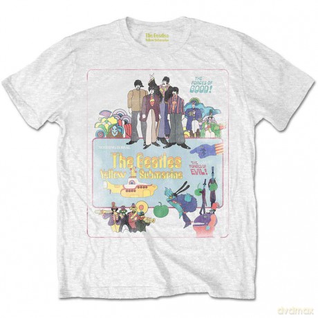 The Beatles: Men's Tee: Yellow Submarine Vintage Movie Poster (XX-Large)