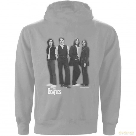 The Beatles: Men's Zipped Hoodie: White Album with Back Printing (Medium)