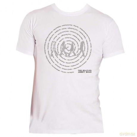 The Beatles: Mens Tee: Abbey Road Songs Swirl (Large)