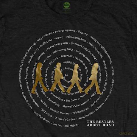 The Beatles: Mens Tee: Abbey Road Songs Swirl (XX-Large)