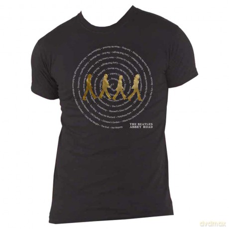 The Beatles: Mens Tee: Abbey Road Songs Swirl (XX-Large)