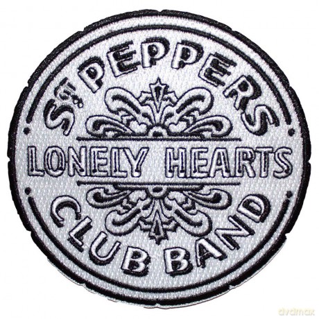 The Beatles: Standard Patch: Sgt Pepper Drum B&W