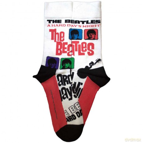The Beatles: Unisex Ankle Socks: A Hard Day's Night Colours (White) (UK Size 7 - 11)