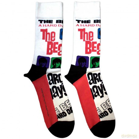 The Beatles: Unisex Ankle Socks: A Hard Day's Night Colours (White) (UK Size 7 - 11)