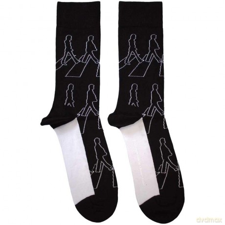 The Beatles: Unisex Ankle Socks: Abbey Road Outlines (Black) (UK Size 7 - 11)