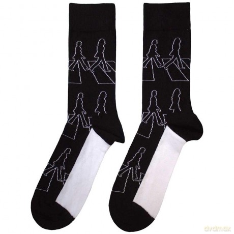 The Beatles: Unisex Ankle Socks: Abbey Road Outlines (Black) (UK Size 7 - 11)
