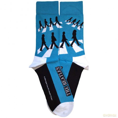 The Beatles: Unisex Ankle Socks: Abbey Road Silhouettes Repeat (Blue) (UK Size 7 - 11)