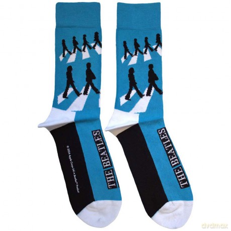 The Beatles: Unisex Ankle Socks: Abbey Road Silhouettes Repeat (Blue) (UK Size 7 - 11)