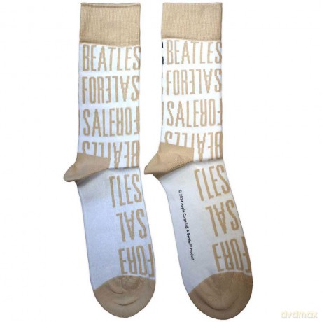 The Beatles: Unisex Ankle Socks: For Sale Text Repeat (White) (UK Size 7 - 11)