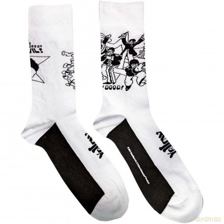 The Beatles: Unisex Ankle Socks: Good v Evil (White) (UK Size 7 - 11)
