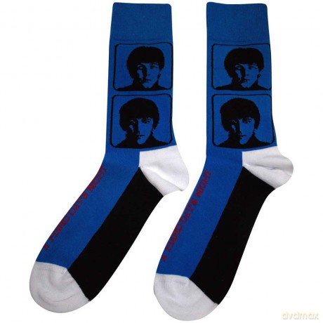 The Beatles: Unisex Ankle Socks: Hard Day's Night Headshots (Blue) (UK Size 7 - 11)
