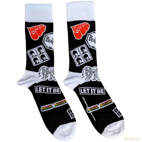 The Beatles: Unisex Ankle Socks: Icons (Black) (UK Size 7 - 11)