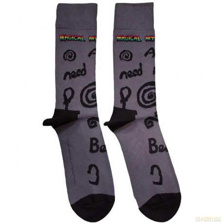The Beatles: Unisex Ankle Socks: Magical Mystery Tour All You Need Is Love (Charcoal Grey) (UK Size 7 - 11)