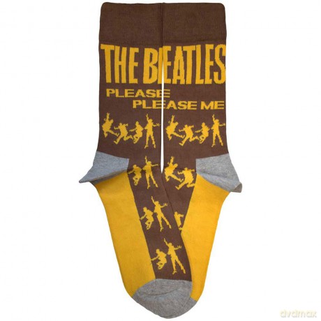 The Beatles: Unisex Ankle Socks: Please Please Me Silhouettes (Brown) (UK Size 7 - 11)